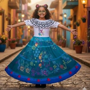 Girl's Disney Encanto Mirabel Dress with Accessories